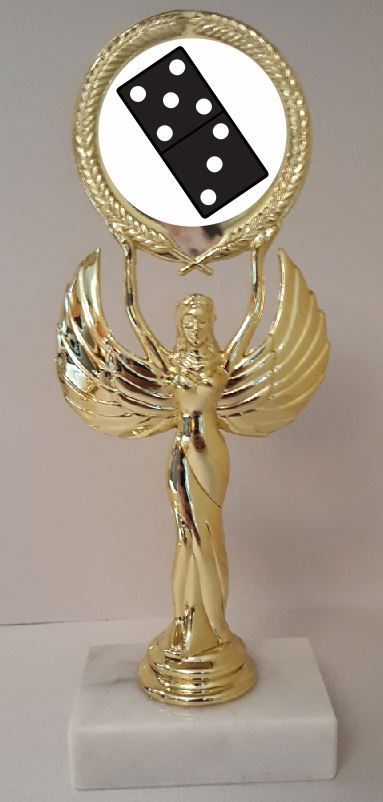 Domino Trophy 8-1/4" Tall  AS LOW AS $3.99 each FREE SHIPPING T05N2