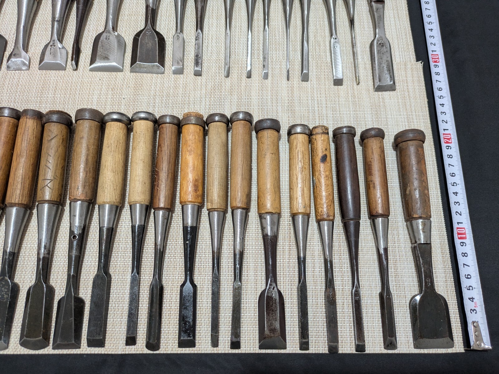 Japanese Chisel Nomi Carpenter Tool Set of 44 Hand Tool wood working R3376