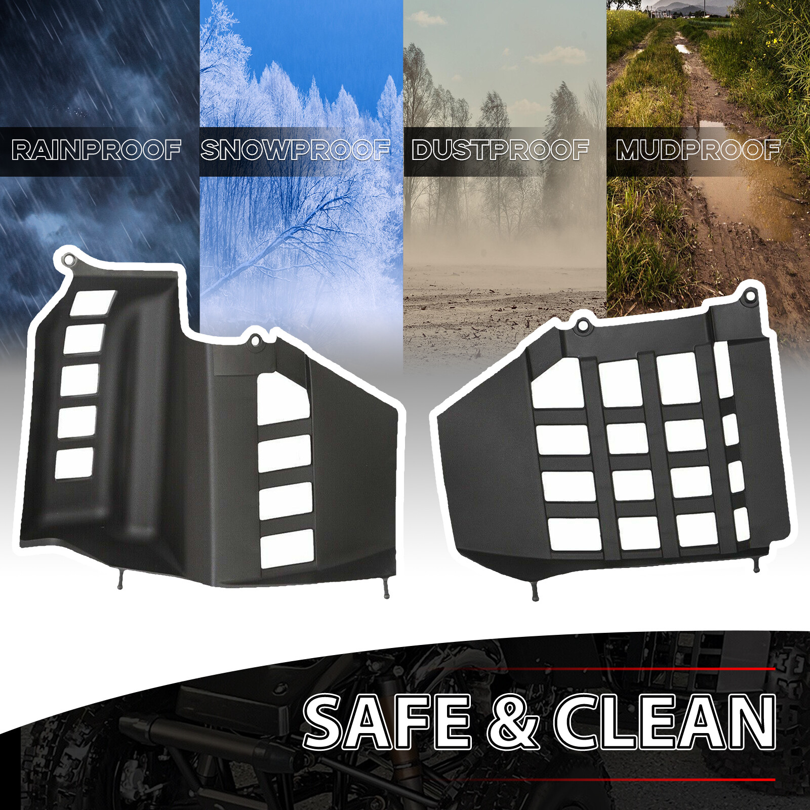 Heel Guard Nerf Bar Plastic Left & Right For Yamaha Banshee YFZ350 87-06 1990