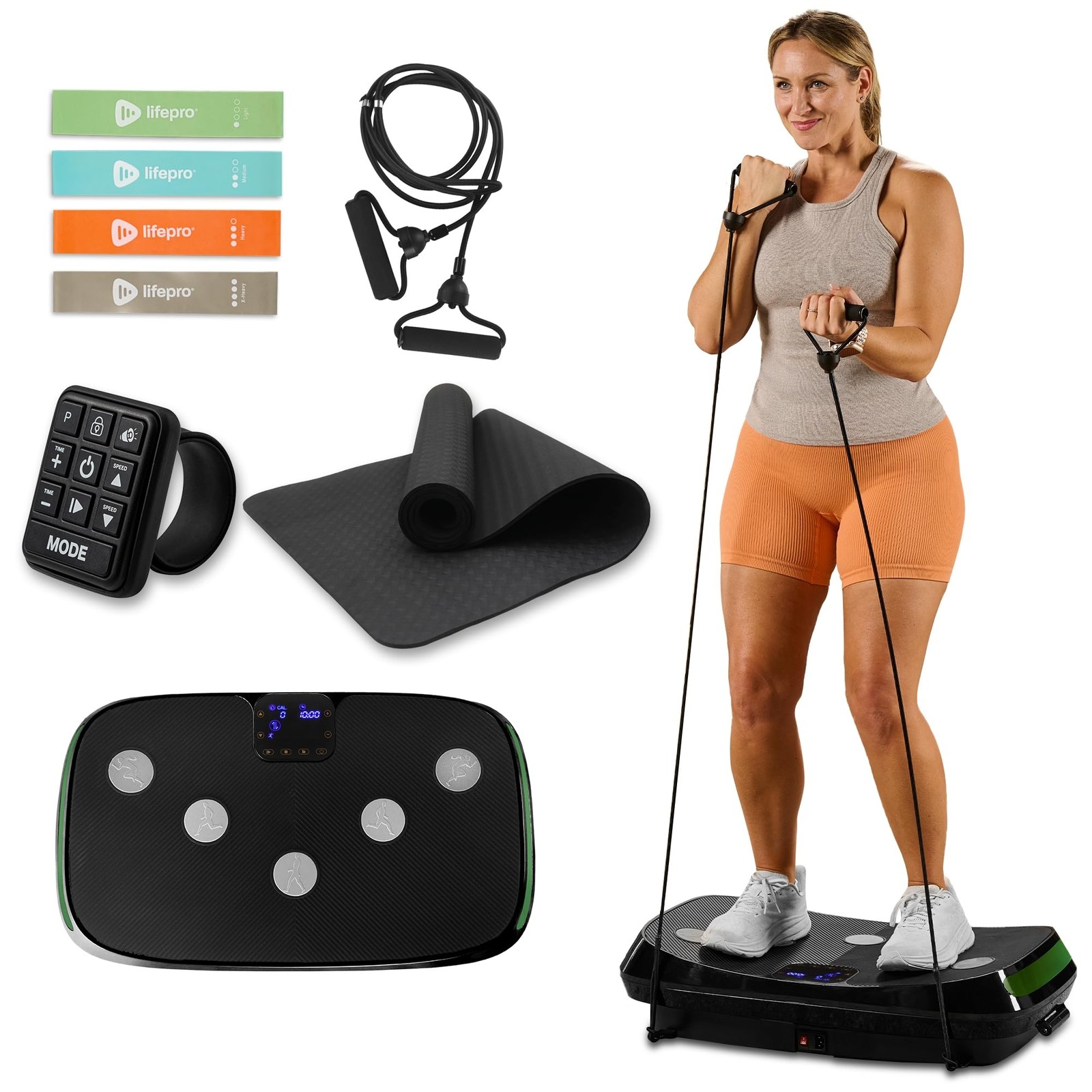 Lifepro Rumblex 4D Vibration Plate Exercise Machine Triple Motor Oscillation