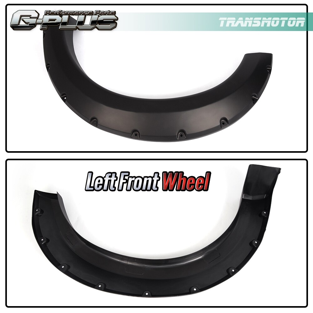 Fender Flares Pocket Rivet Bolt on Style Smooth Fit For Ford F150 2004-2008 4Pcs