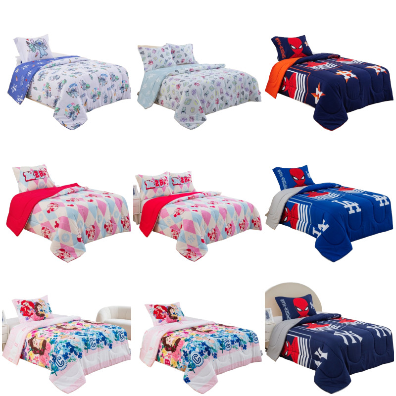 Disney +MLB 2/3PC TWIN/FULL KIDS COMFORTER COMPLETE BEDDING SET BED IN A BAG