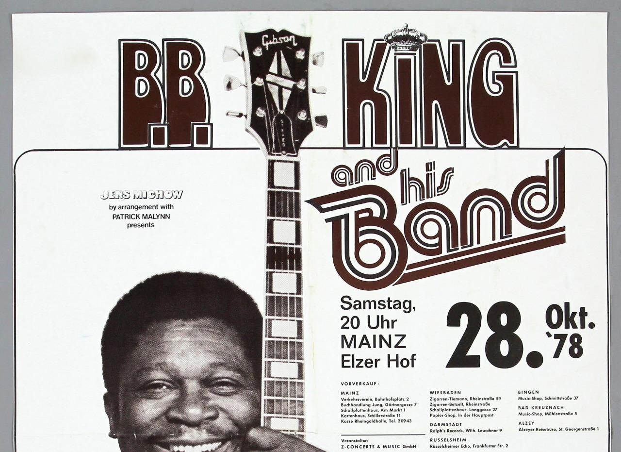 B.B. KING – rare vintage original 1978 concert poster *MIDNIGHT BELIEVER*