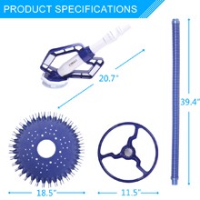 In Ground Automatic Swimming Pool Vacuum Cleaner Hover Climb Wall w/ 10 Hose Set