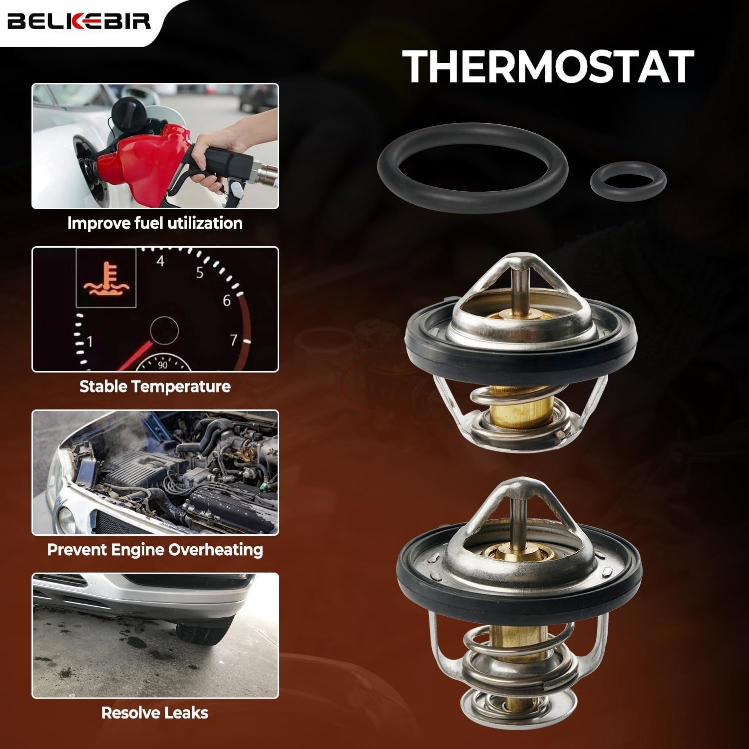 Engine Coolant Thermostat Housing Assembly for Dodge Chrysler 200 Jeep 2.0/2.4L