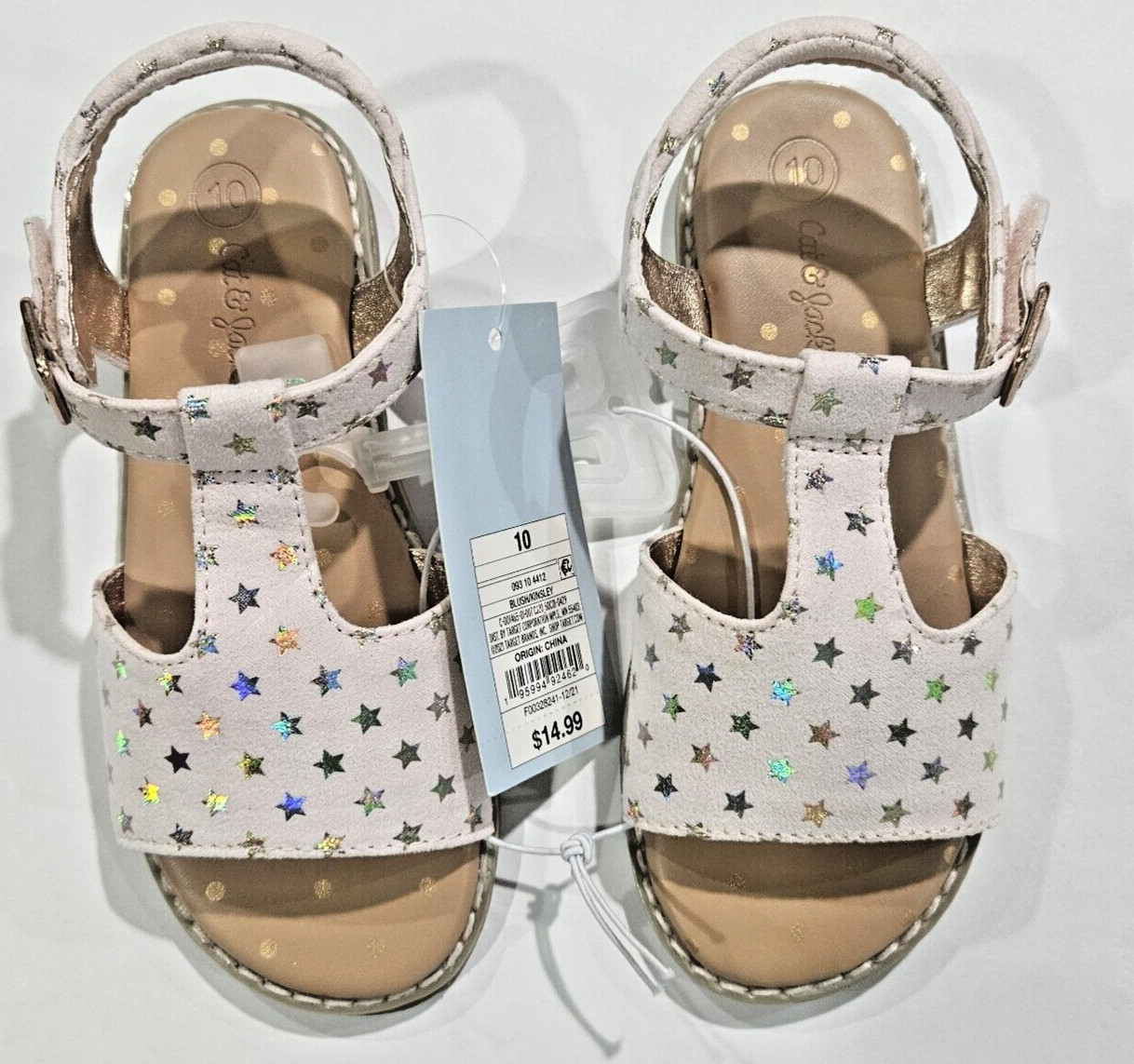 Cat & Jacks  Blush/Kinsley Sandals Toddlers Girls Size 10