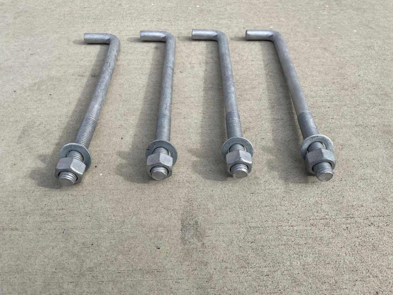 Sandbaggy 3/4" x 12" Threaded Concrete Anchor L-Bolts - Hot Dipped Galvanized