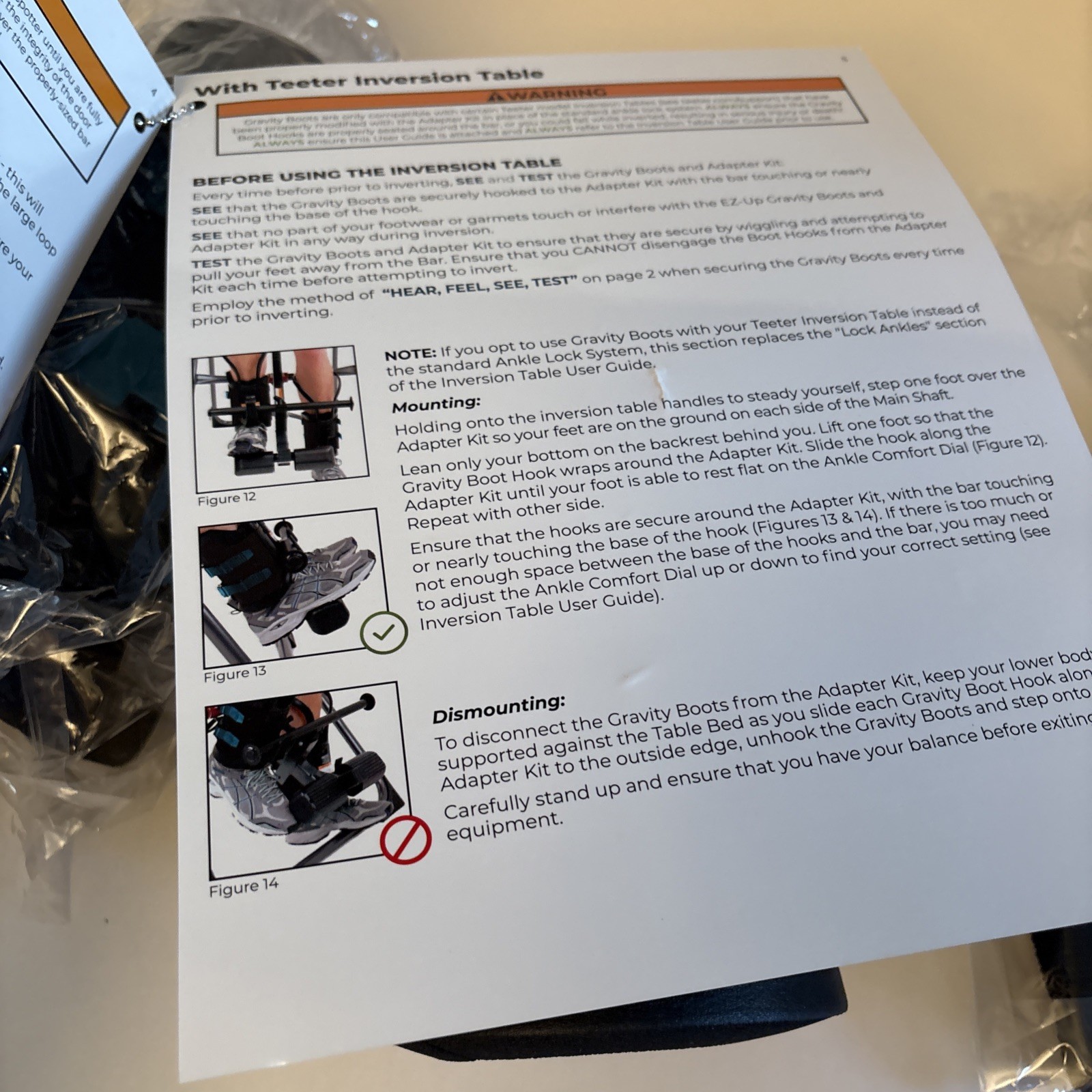 Teeter EZ-Up Gravity Boots for Inversion Decompression Stretching OPEN BOX