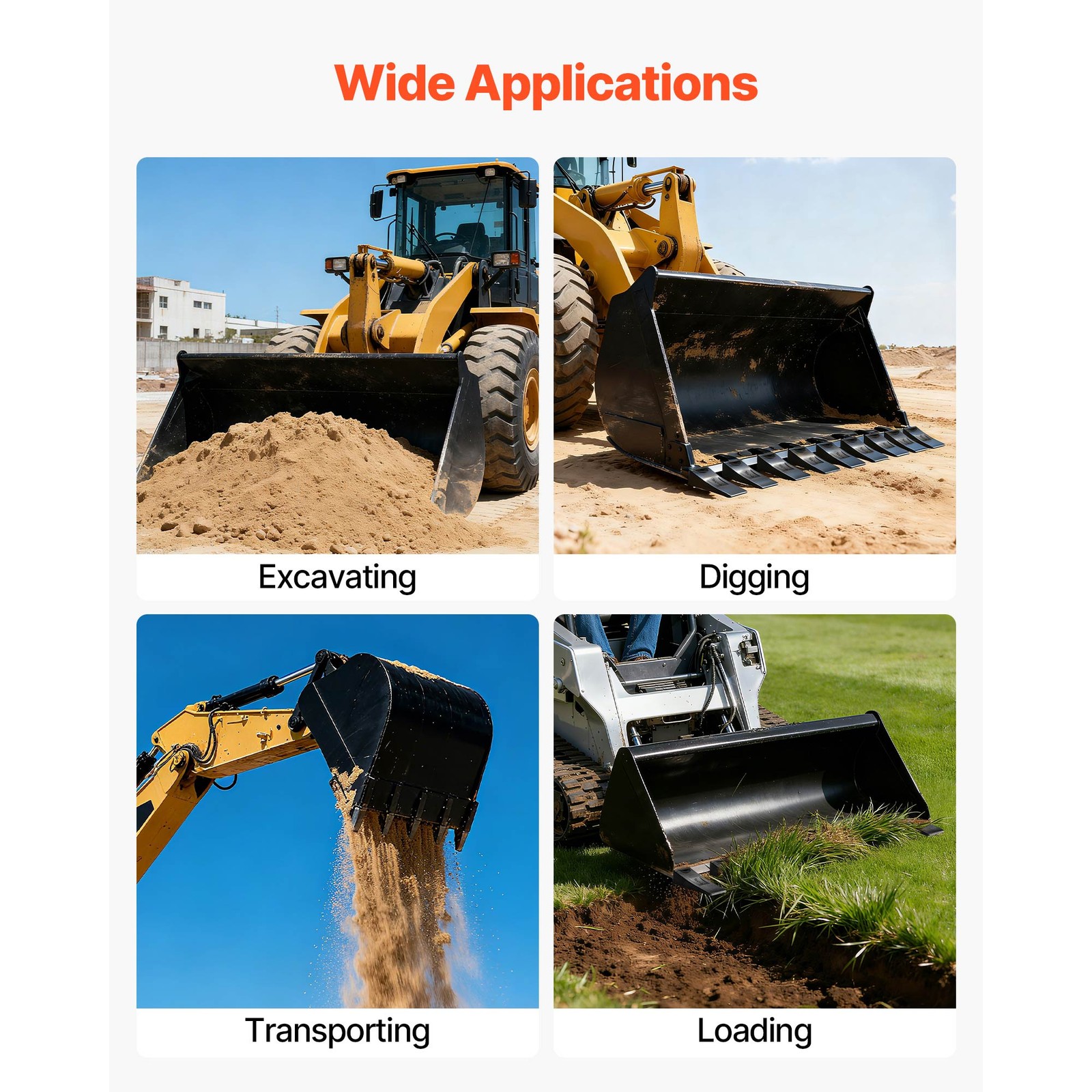 Uimoso 4 Pack X156L Bucket Teeth 5.3" with Pins for Excavator Skid Steer Backhoe