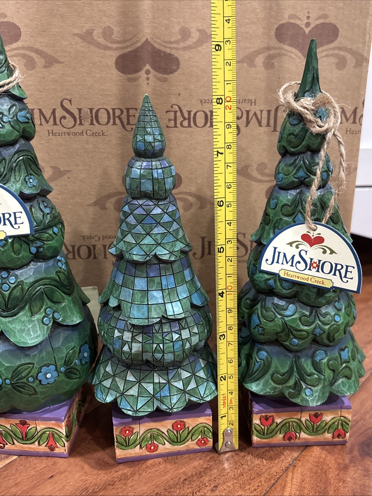 Jim Shore 4008112 O Tannenbaum Holiday Christmas Trees Set Of Three - w/ Tags!