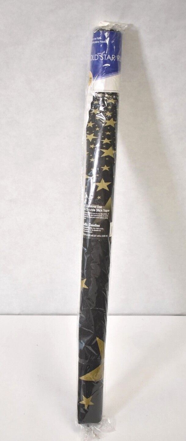 Beistle Gold Star Floor Runner Indoor/Outdoor Use Polyester Aisle Party Decor