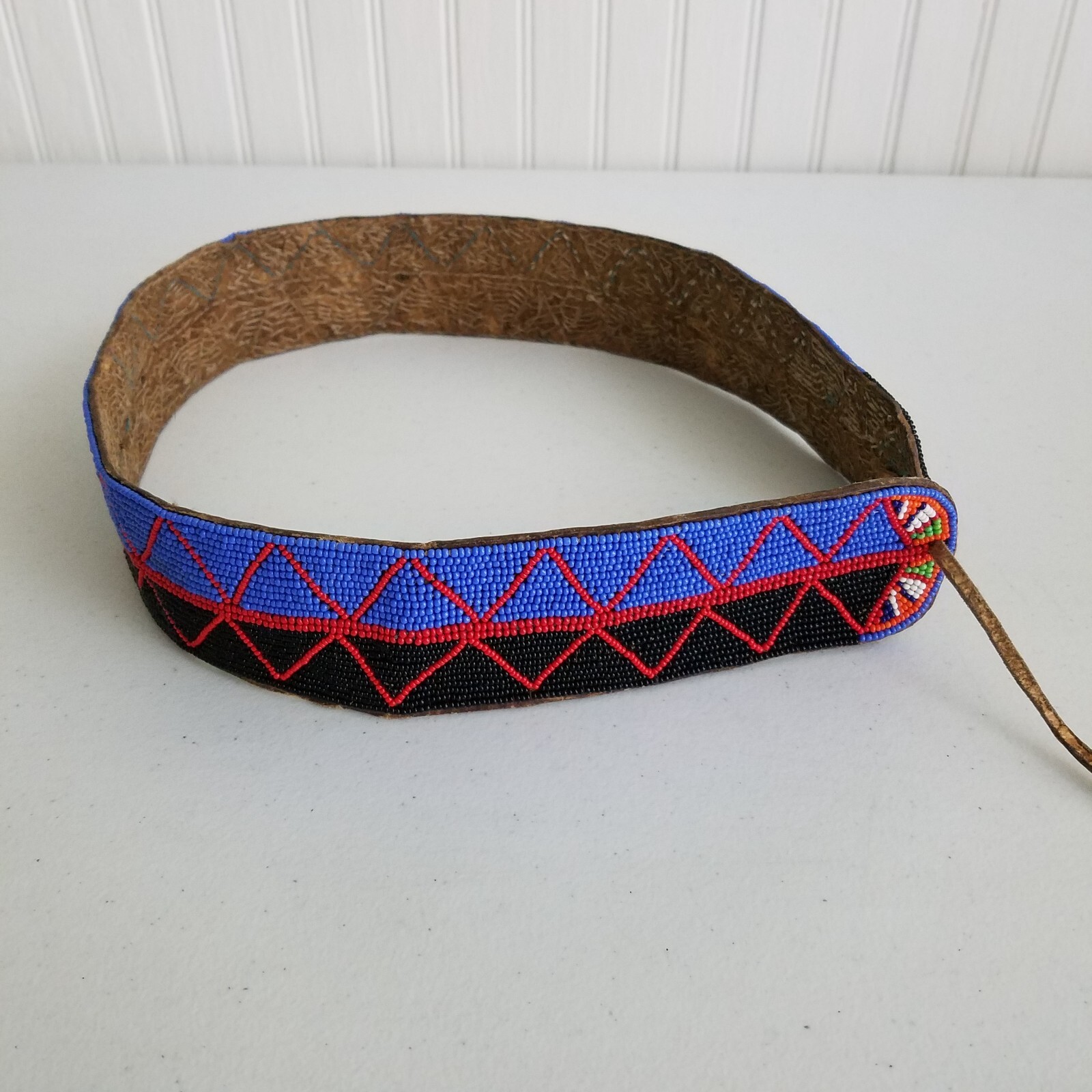 Vintage Native American Indian beaded CROW belt Intricate Handmade Decorative