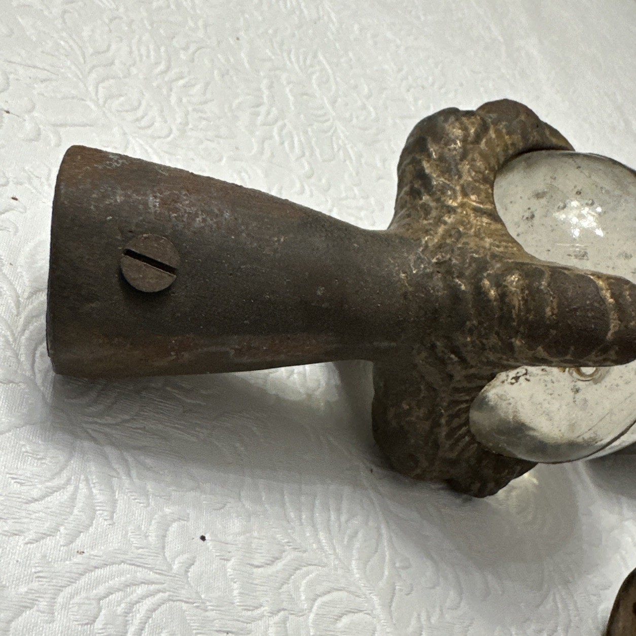 4 Glass Ball Cast Metal Dragon Claw foot feet 6" table legs Antique Victorian