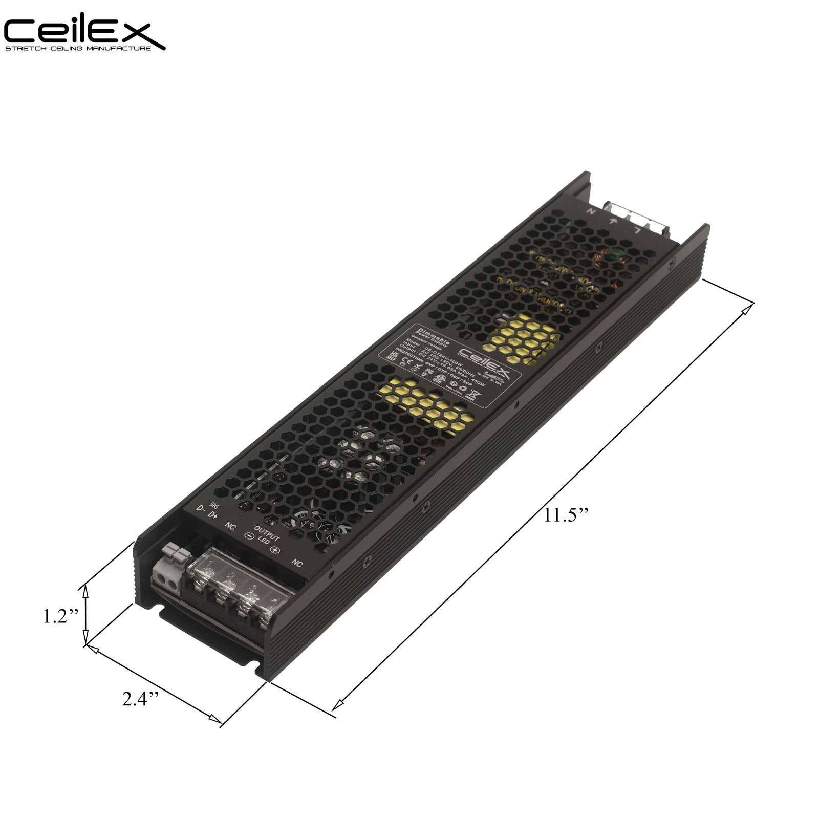 Dimmable TRIAC LED Driver 24V 400W IP20 Power Supply Transformer + ETL Listed