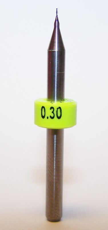 0.30mm (.0118") CARBIDE END MILLS 2 FLUTE MICRO KYOCERA 1600.0118.045