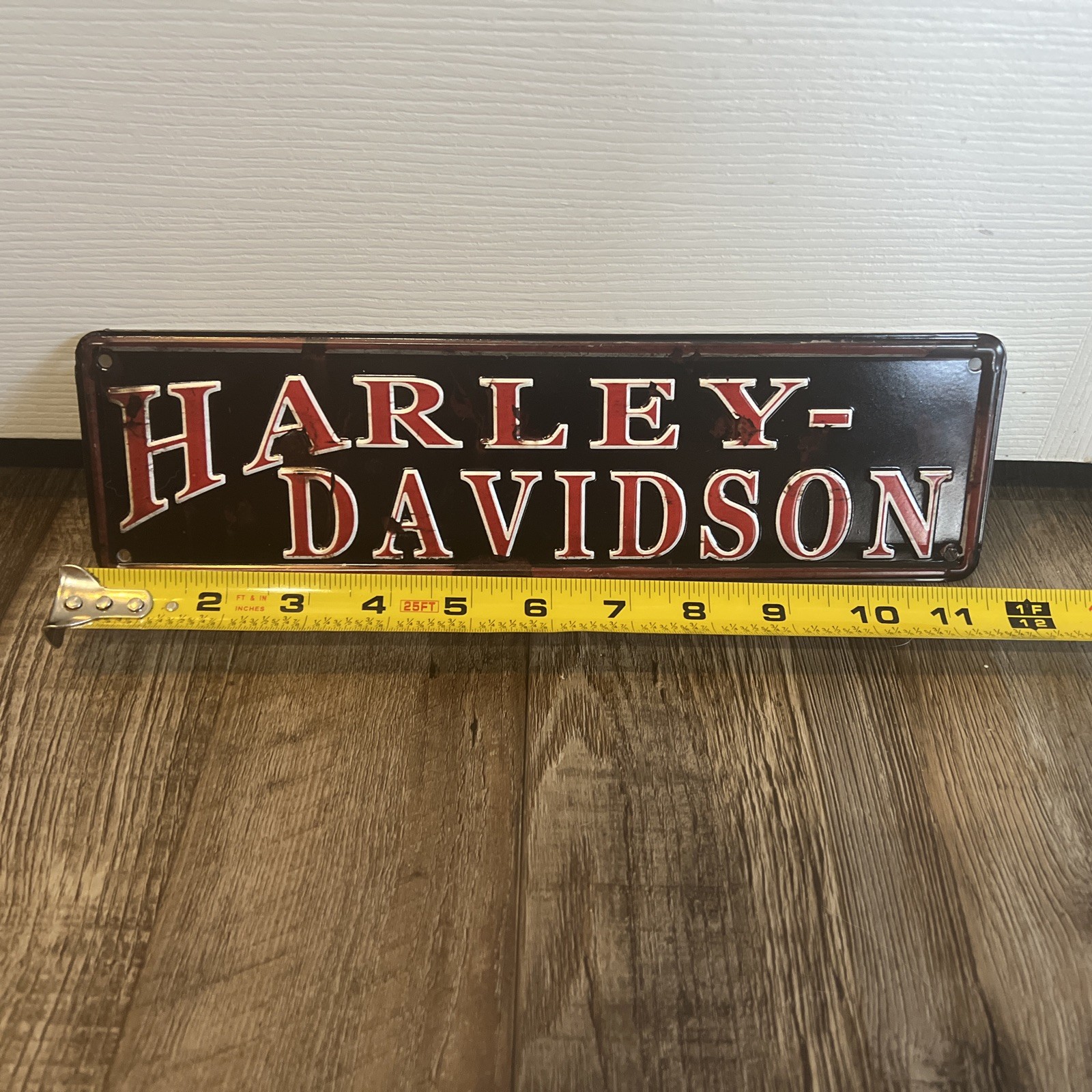 Harley Davidson Sign 3&1/4” By 11&3/4” New With Weathered Look