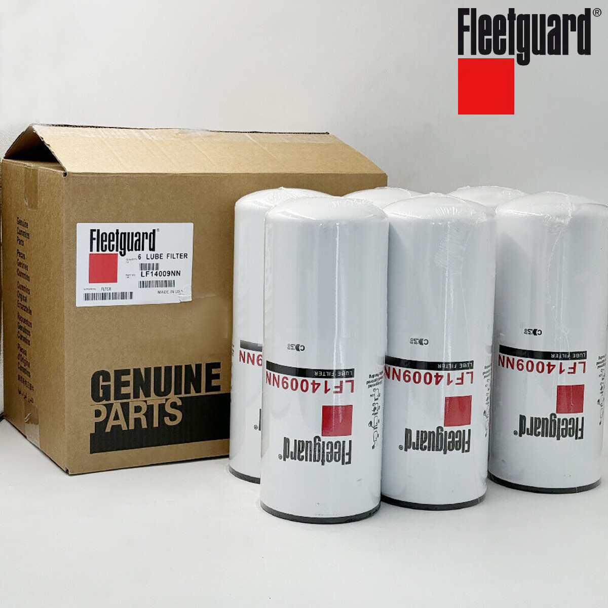 6 pack Fleetguard LF9009 NanoNet Fuel Filter Cummins LF14009NN for Foton Auman