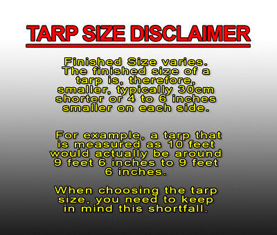 EXTRA Heavy Duty 12 mil White Tarp 3 Ply Coated Reinforced Canopy 6 oz 3 Layer