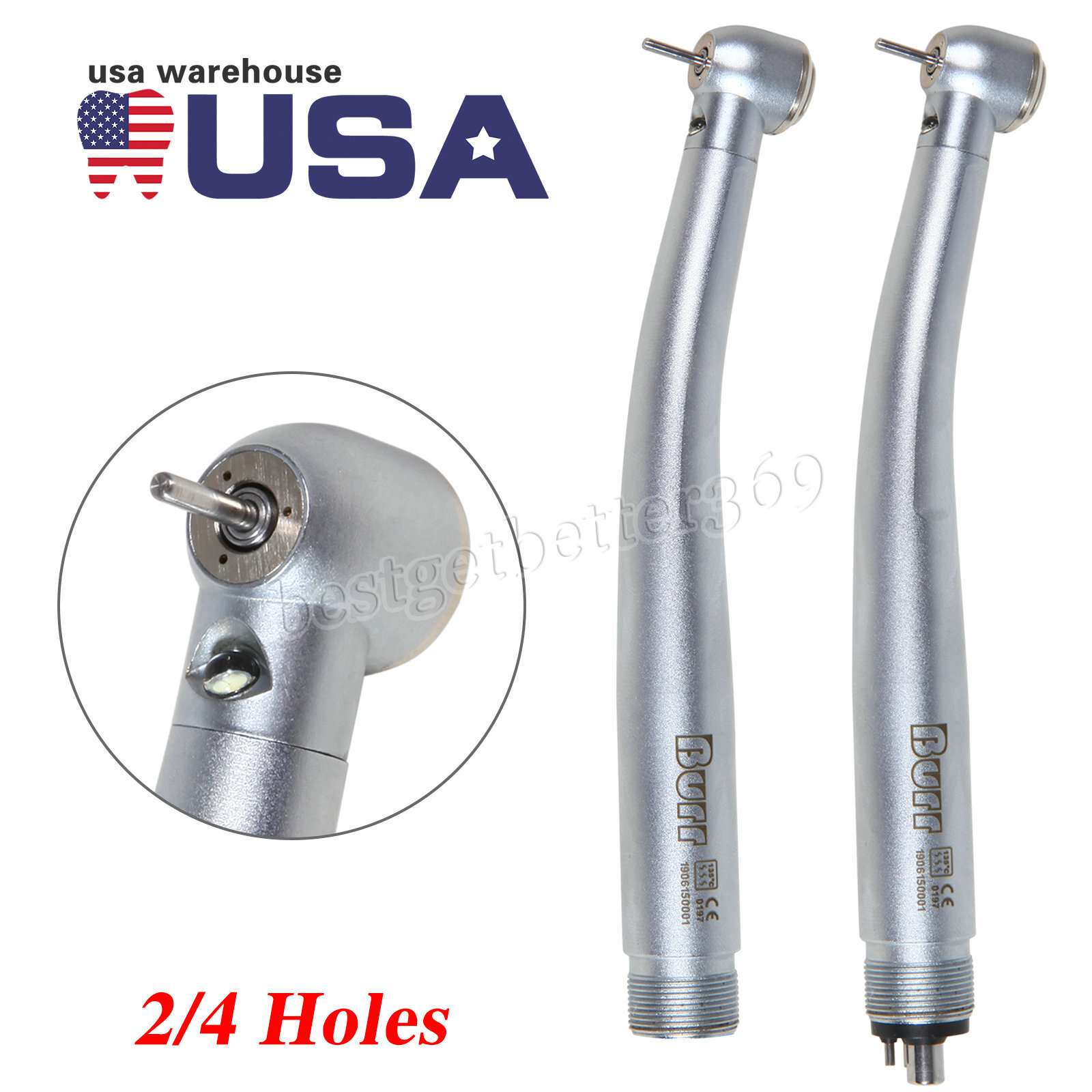 Dental Fiber Optic LED E-generator high speed handpiece 4HOLE/2HOLE NSK Style