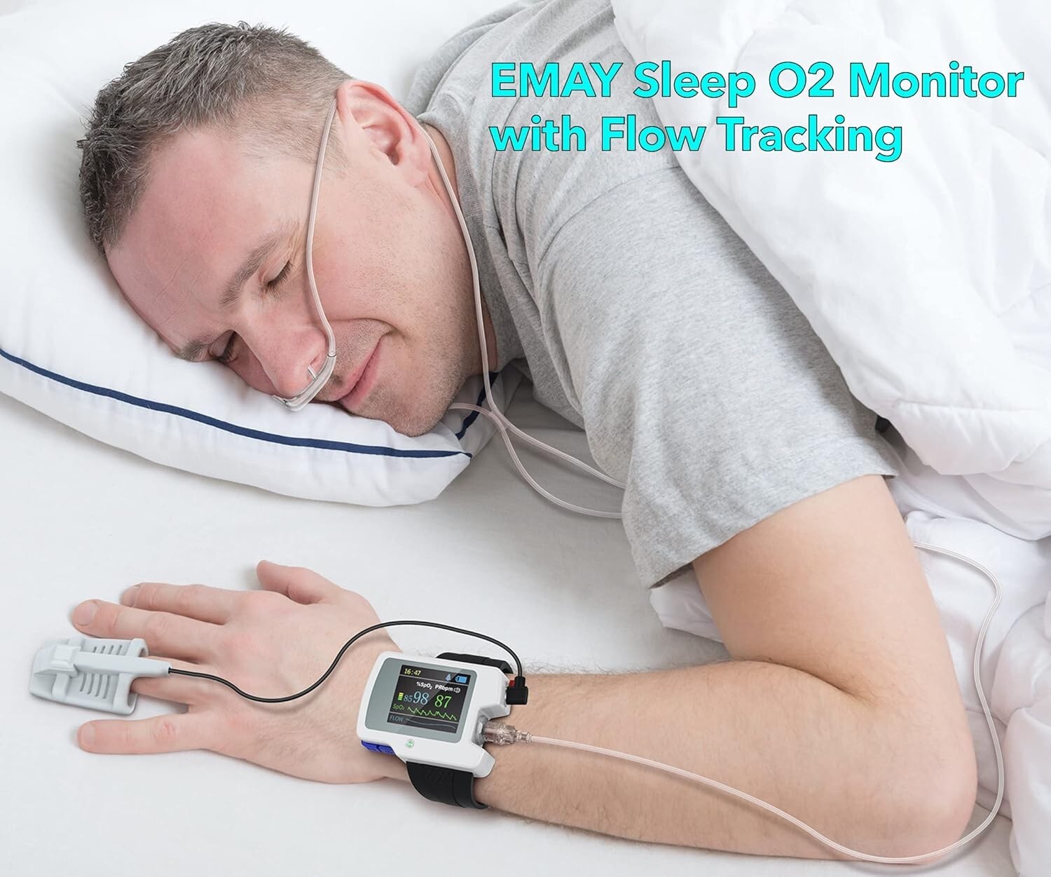 SleepO2 Pro - Wrist Pulse Oximeter with SpO2 & Flow Tracking Overnight
