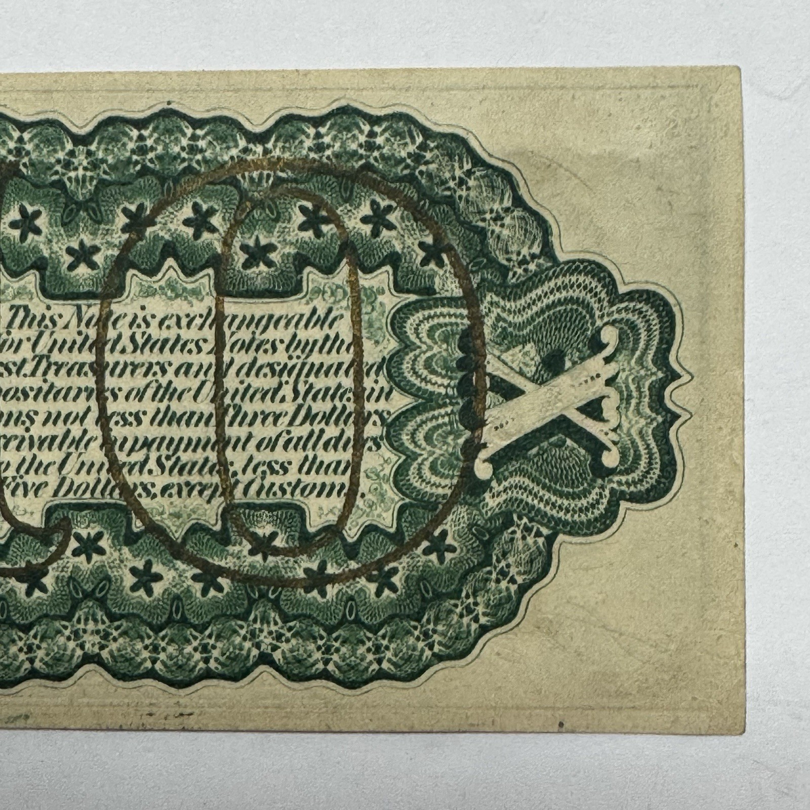 1863 US 10 Cent Fractional Note Washington Civil War