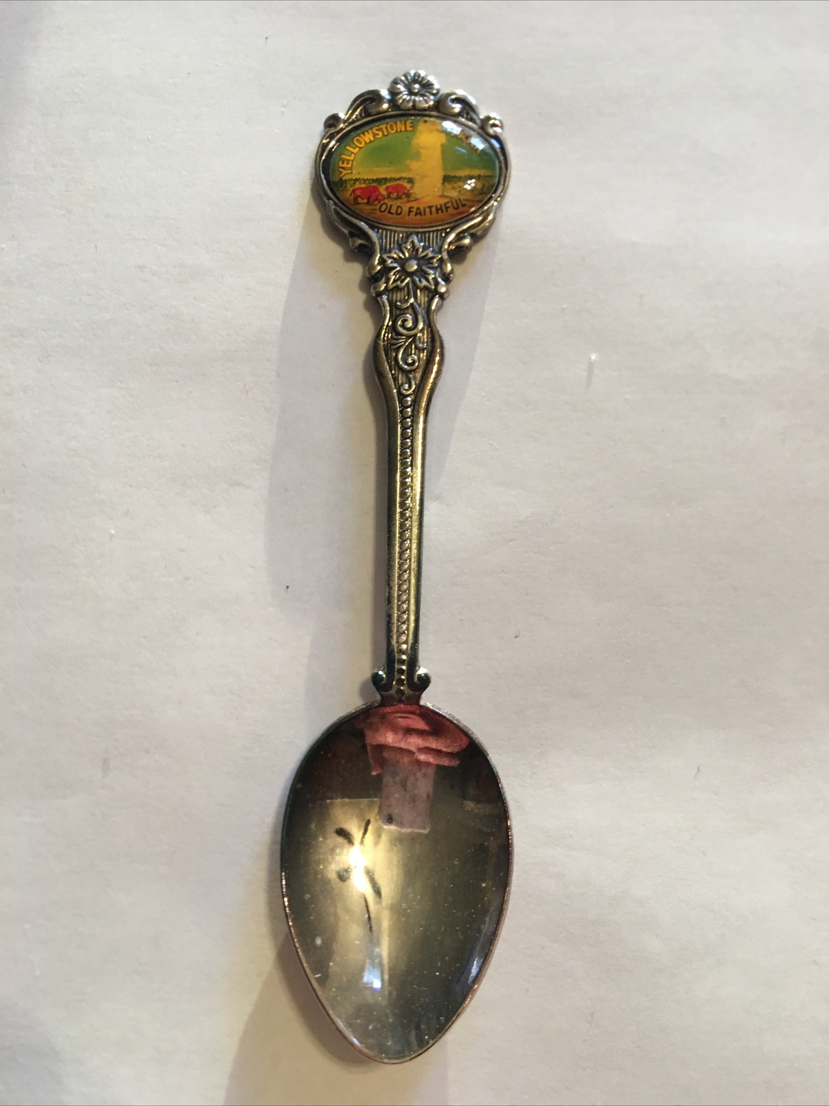 Vintage Souvenir Spoon US Collectible Yellowstone Park Old Faithful