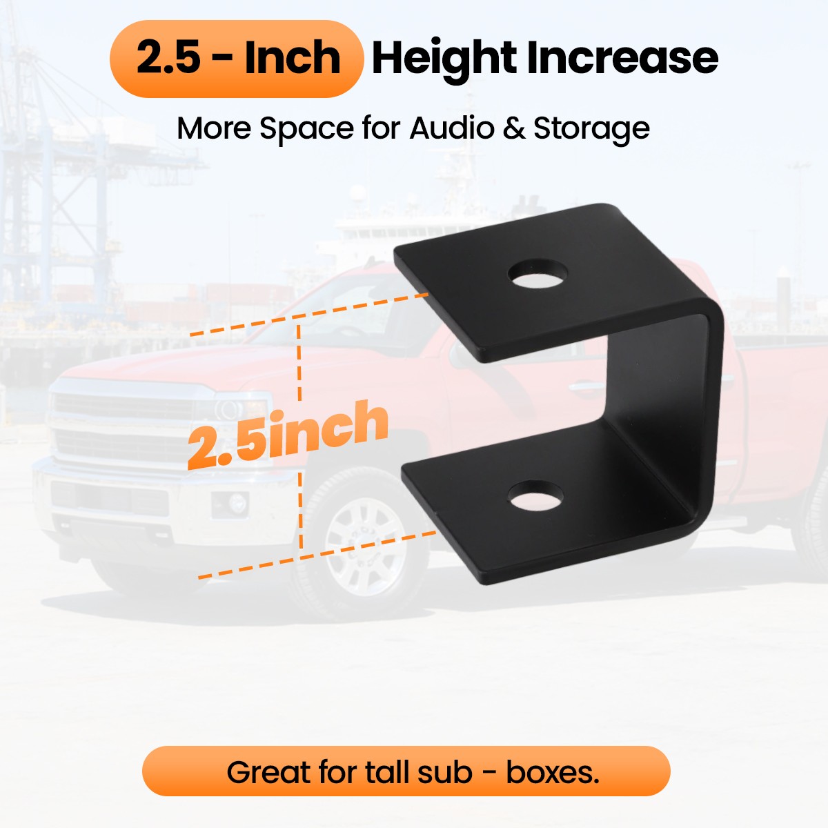 For 2014-2018 Chevy Silverado GMC Sierra Crew Cab Rear Seat Lift Kit 2.5" inch