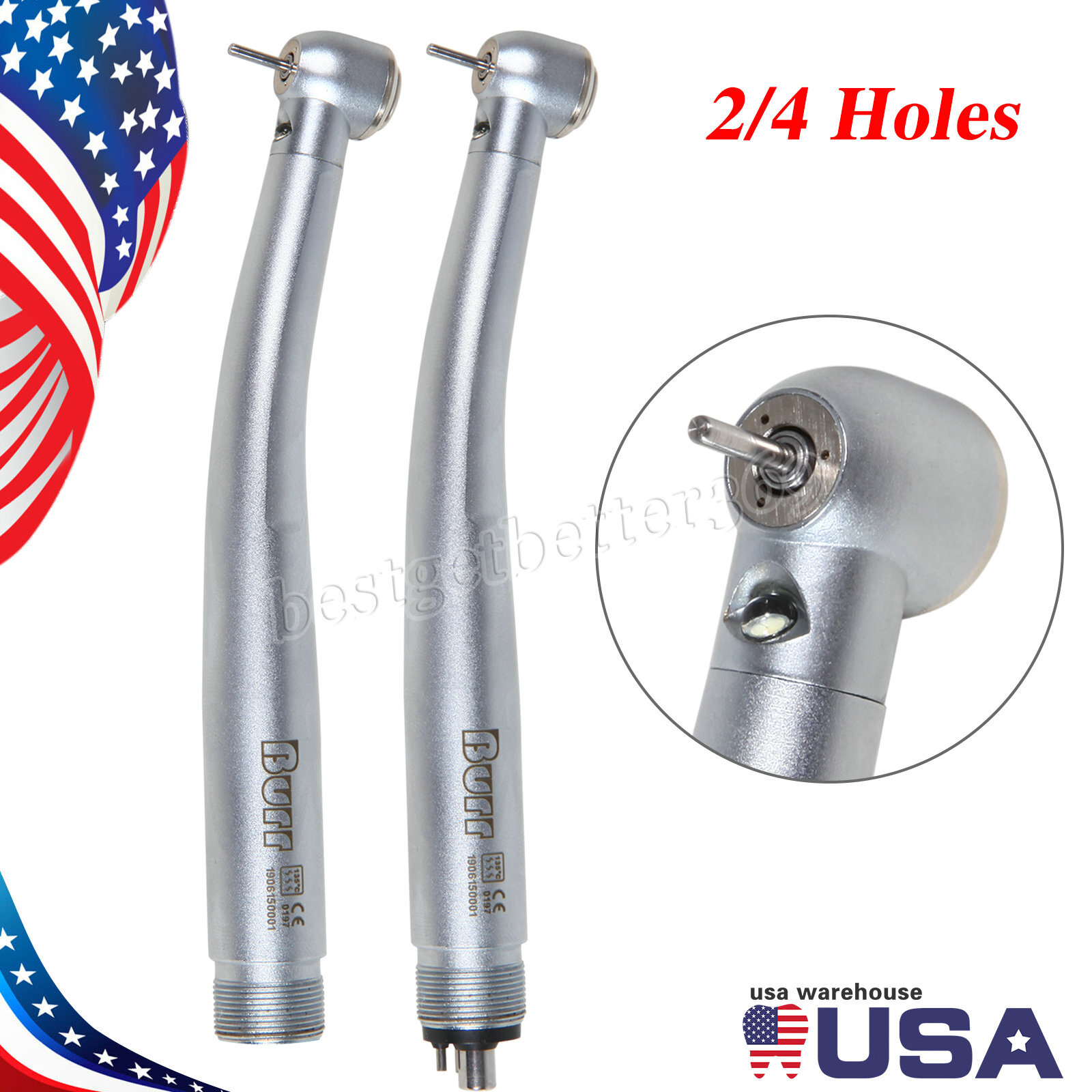 Dental Fiber Optic LED E-generator high speed handpiece 4HOLE/2HOLE NSK Style