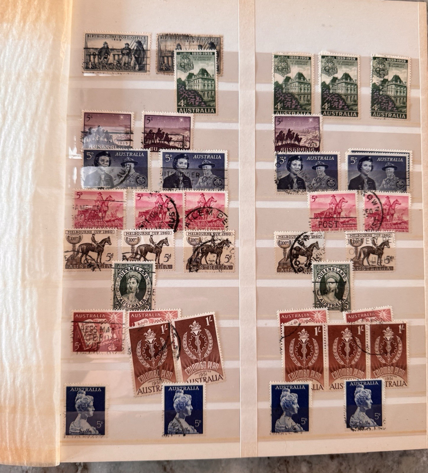 Australia Stamp Album. 1940’s - 70. SG, well populated. Roos, Royalty, Sport…