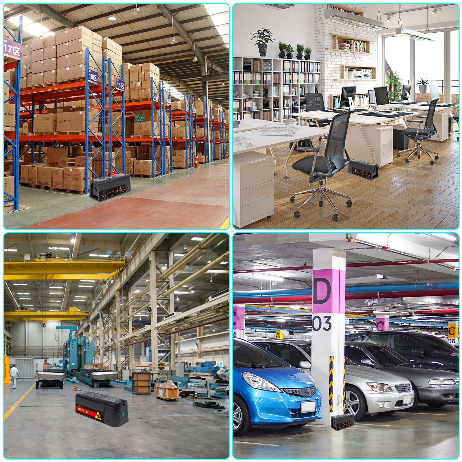 3PCS Electronic Mouse Trap Victor Control Rat Killer Pest Electric Rodent Zapper