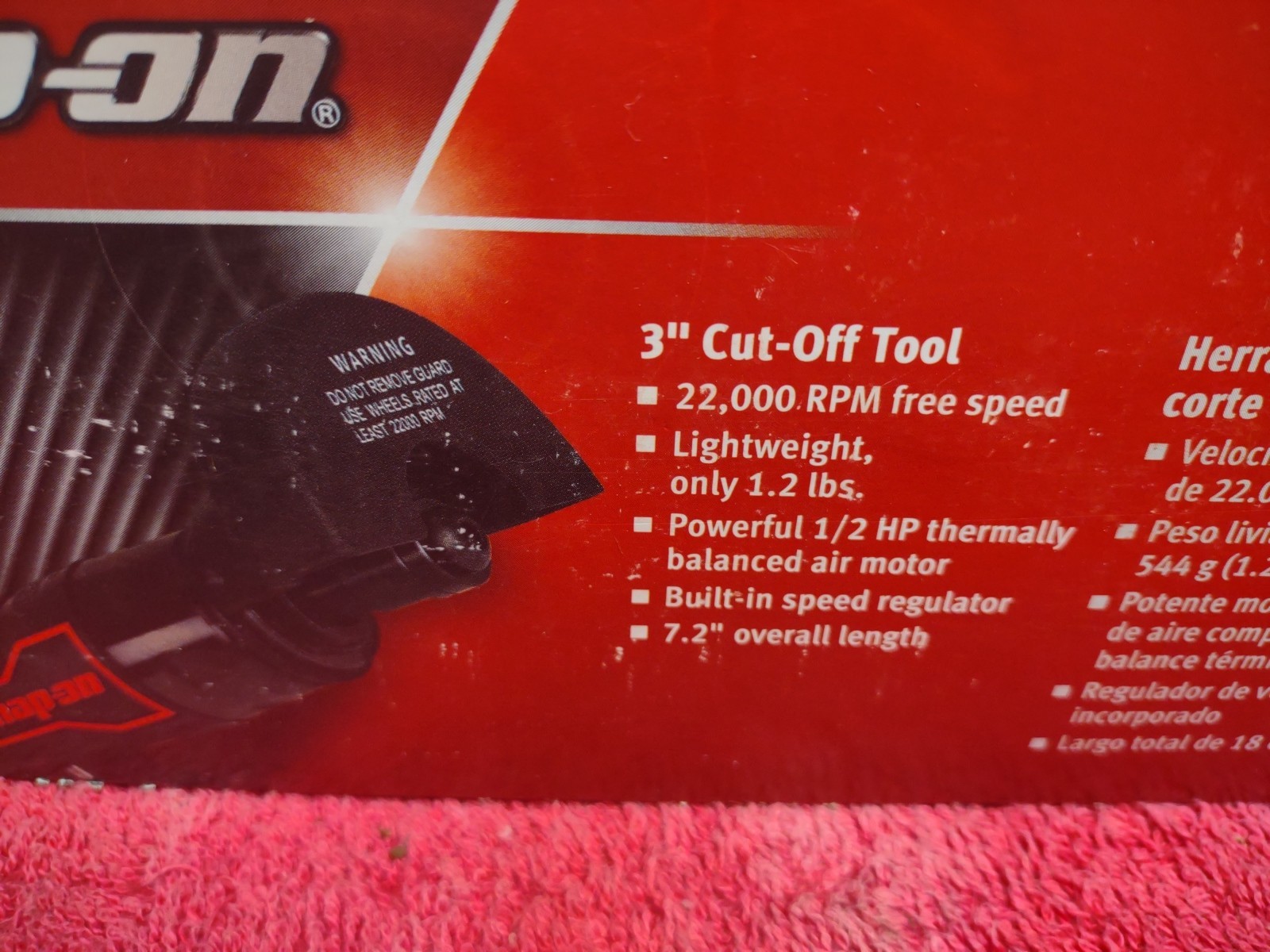 NEW!!! Snap On 3" Red Cut-Off Tool 1/2 HP PTC250 22,000 RPM