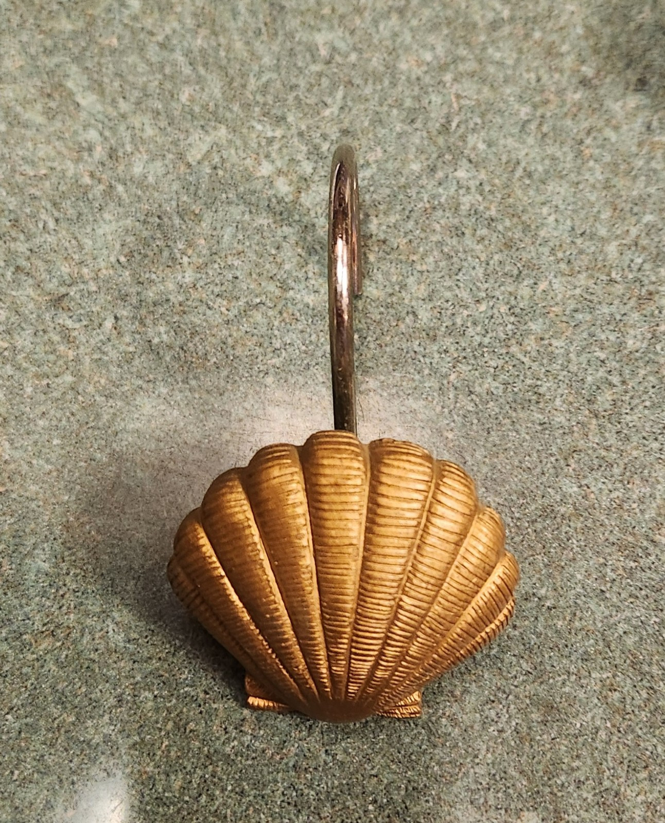 Shower Curtain Hooks 12 pc Golden Bronze Shells for Bathroom Decor