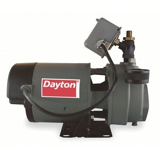 Dayton 1D877 Convertible Jet Pump 1/2 HP 115/230V 3/4" Discharge 1-1/4" Inlet