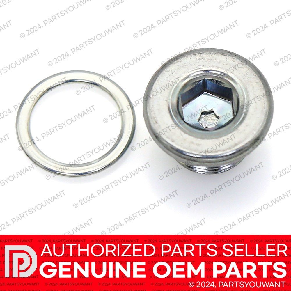 GENUINE Toyota OEM Rear Differential Drain Plug 90341-18051 + Gasket 12157-10010