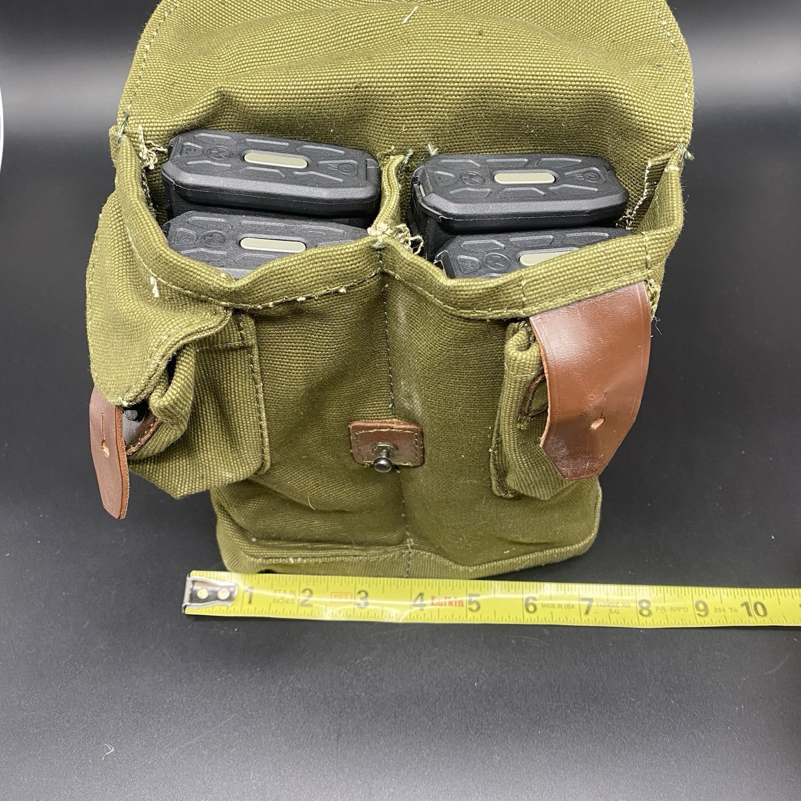 Vintage Romanian Military Surplus AK 2 Mag Magazine Pouch in Very Good Condition