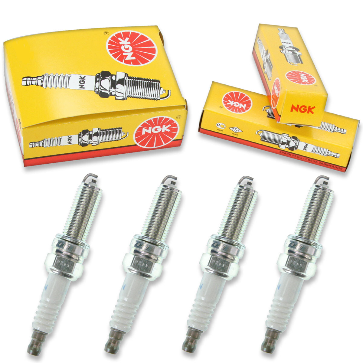4 pc NGK 92650 LKR6E Standard Spark Plugs for 94709-00437 94702-00437 jn