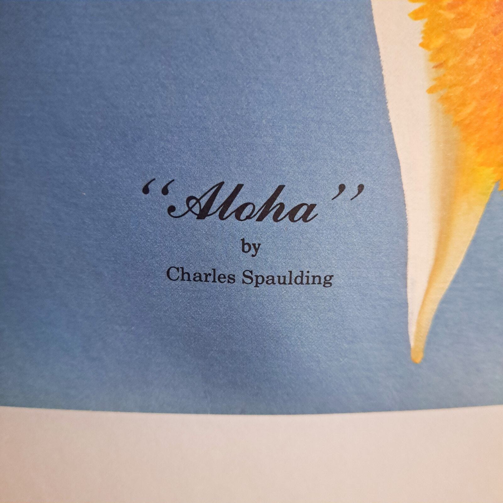 Vintage 1977 Charles Spaulding Signed Print ALOHA Elvis Presley Hawaii The King