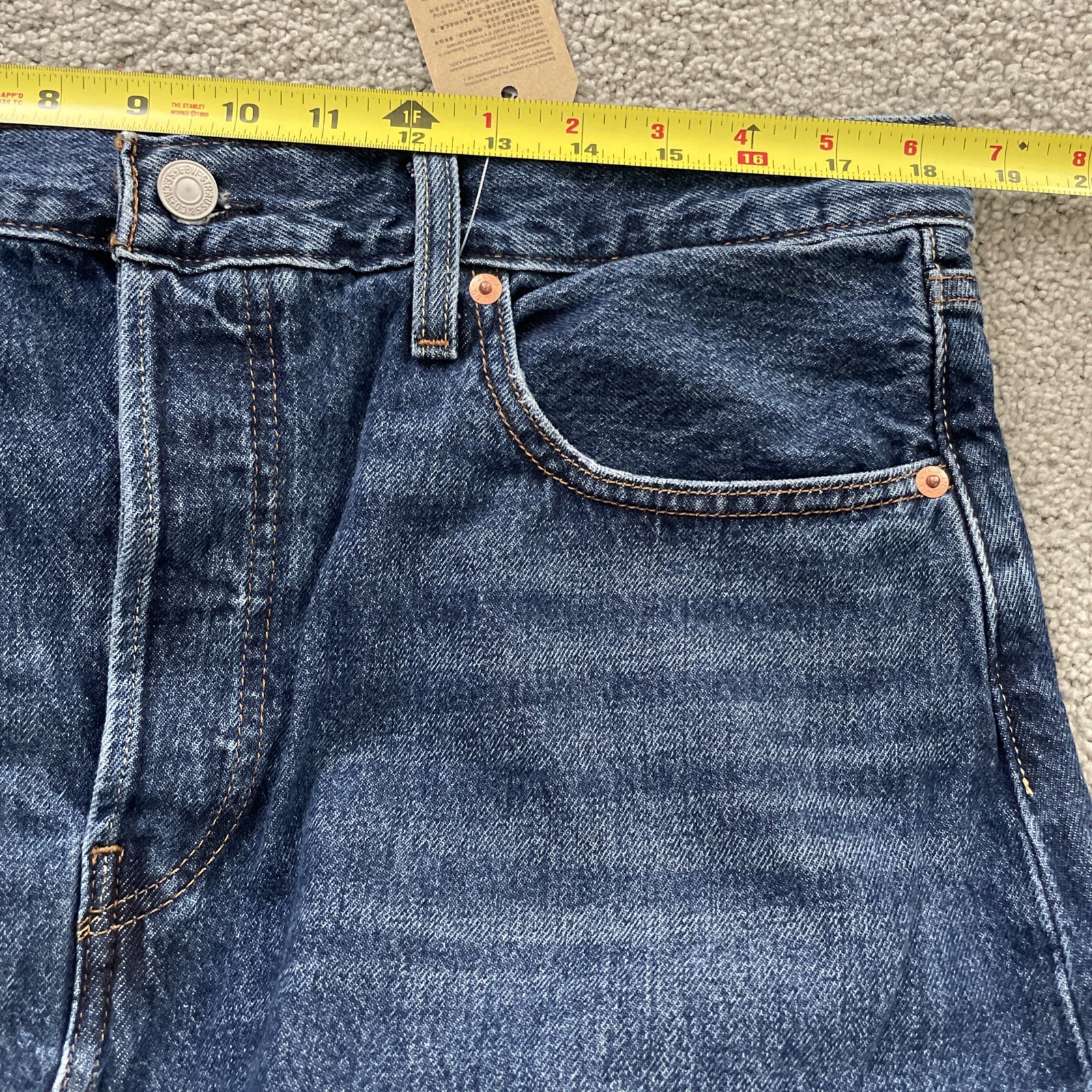 Levi's Women's Iconic Maxi Slit Skirt Dark Blue Tag Sz. 33 Measures 36in Waist