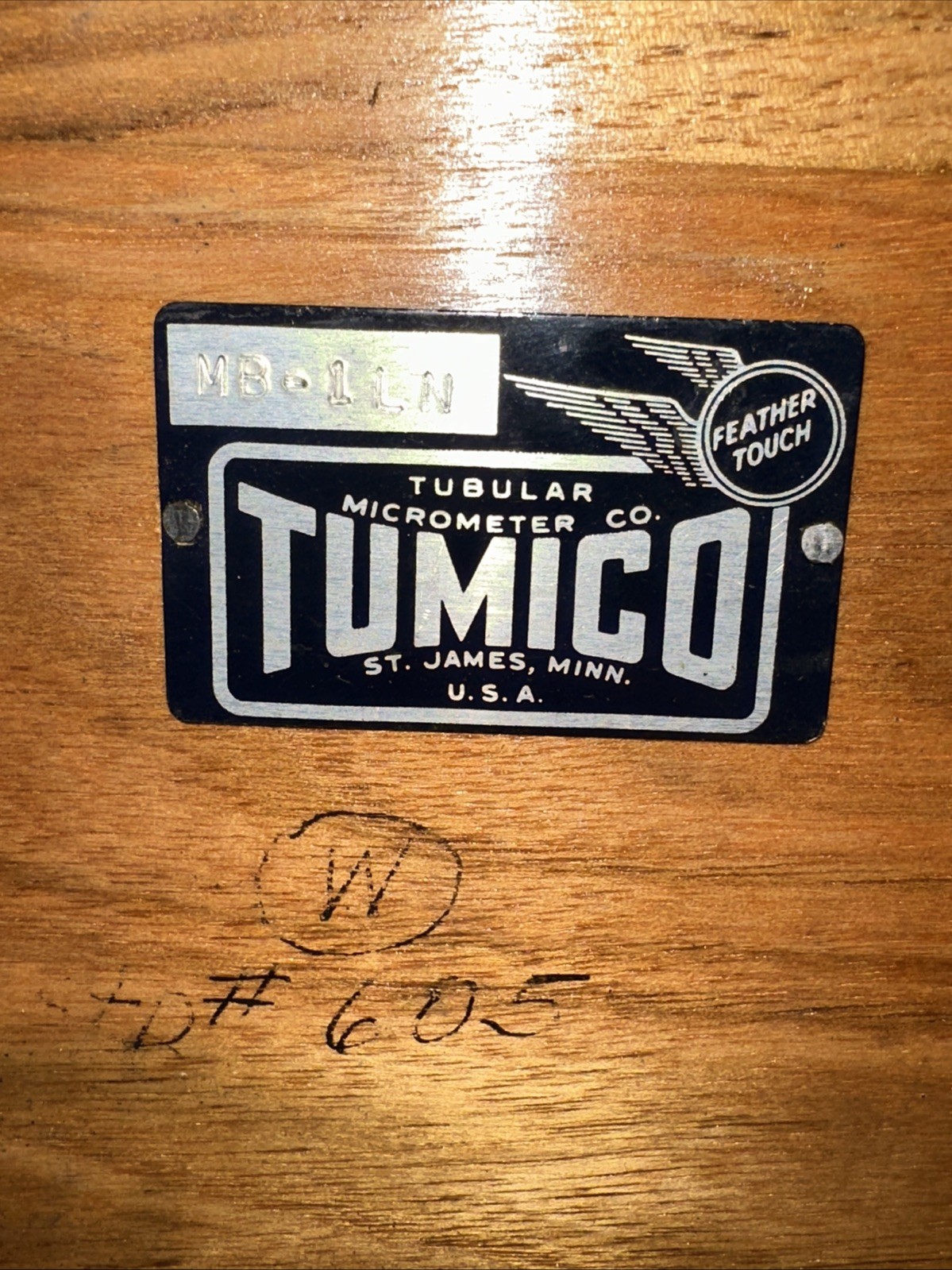 Scherr Tumico Outside Micrometer 6-12" Range .0001" Graduation Caliper Wood Box