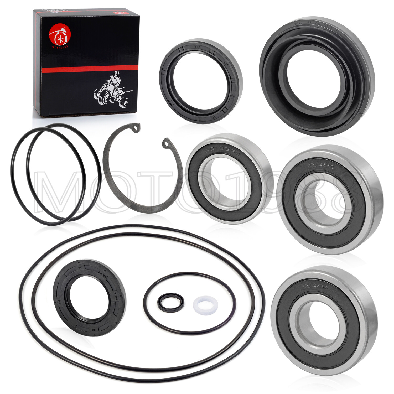Rear Axle brake drum Wheel seal bearing kit for Honda Foreman 500 TRX500 05-13