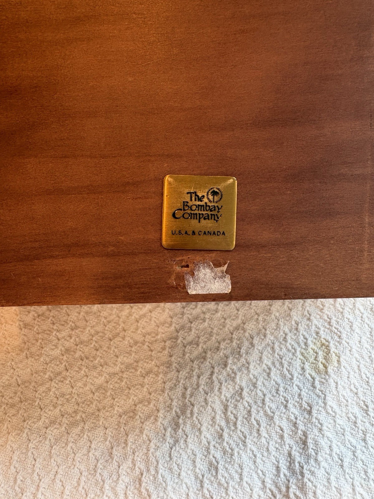 The Bombay Company Letter Desk Organizer Solid Wood Mahogany Hinged Vintage