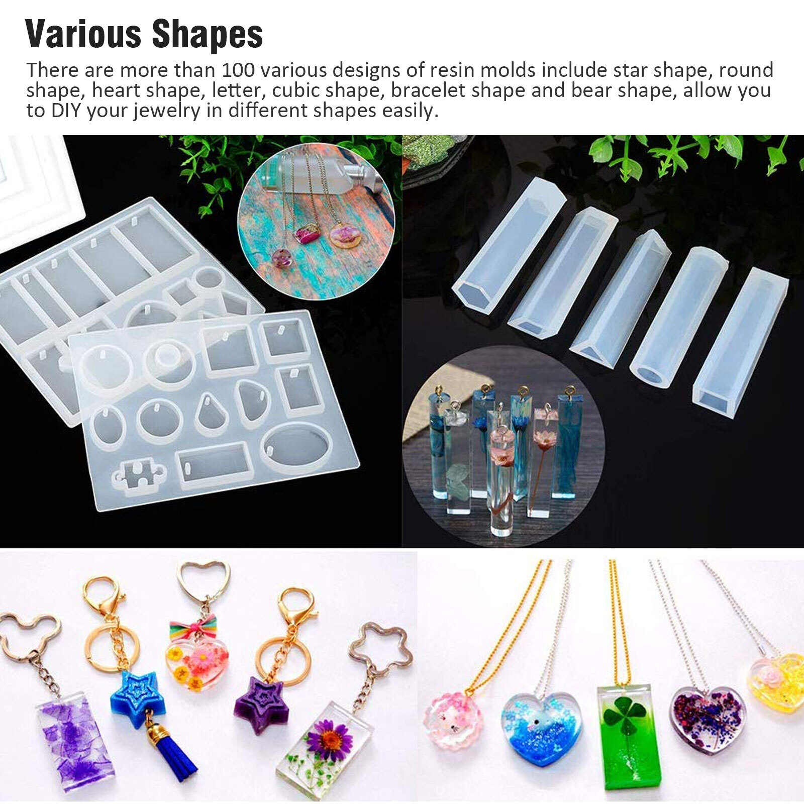 229pcs Resin Casting Silicone Molds Epoxy Spoon Kit Jewelry Making Pendant Craft