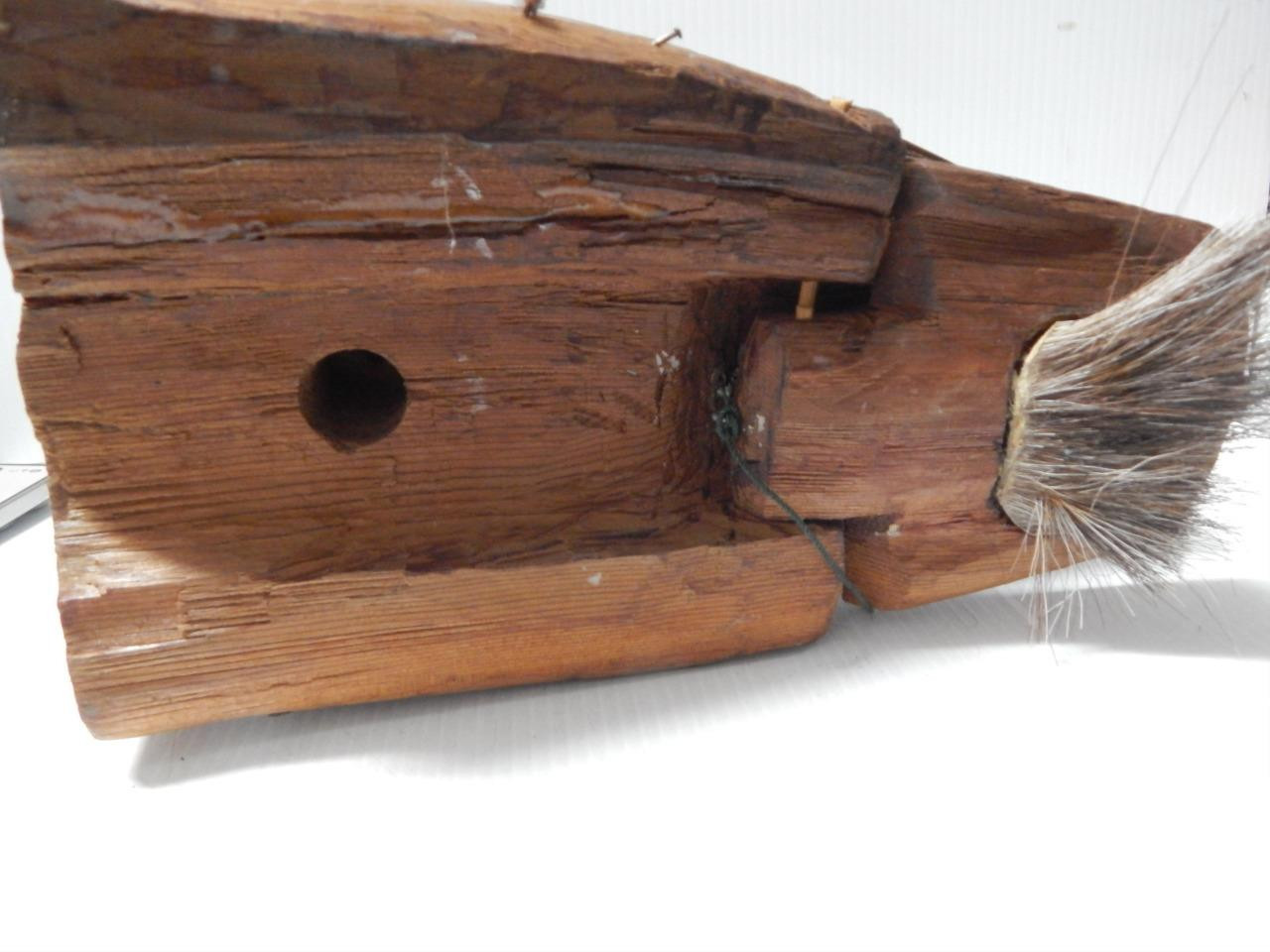 ANTIQUE c1890-1920s NW COAST ALASKA INDIAN ARTICULATED DEER MASK - XLNT!