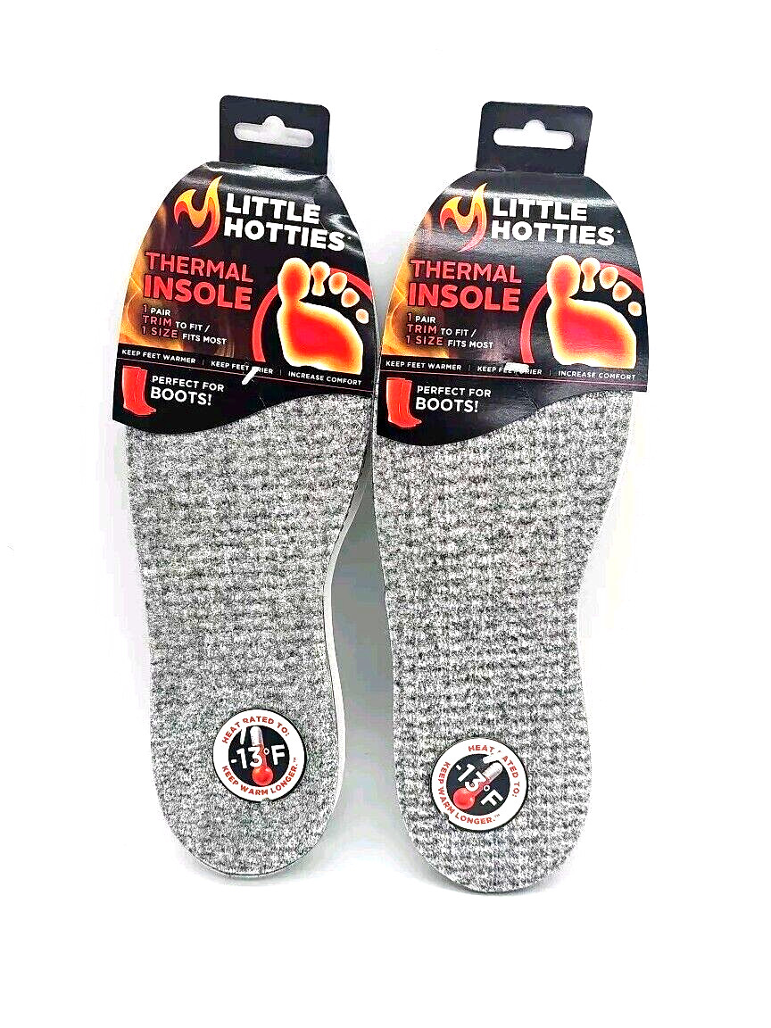 2 Pair Thermal Cushion Insoles Little Hotties Shoe Boot Unisex Inserts Warm Feet