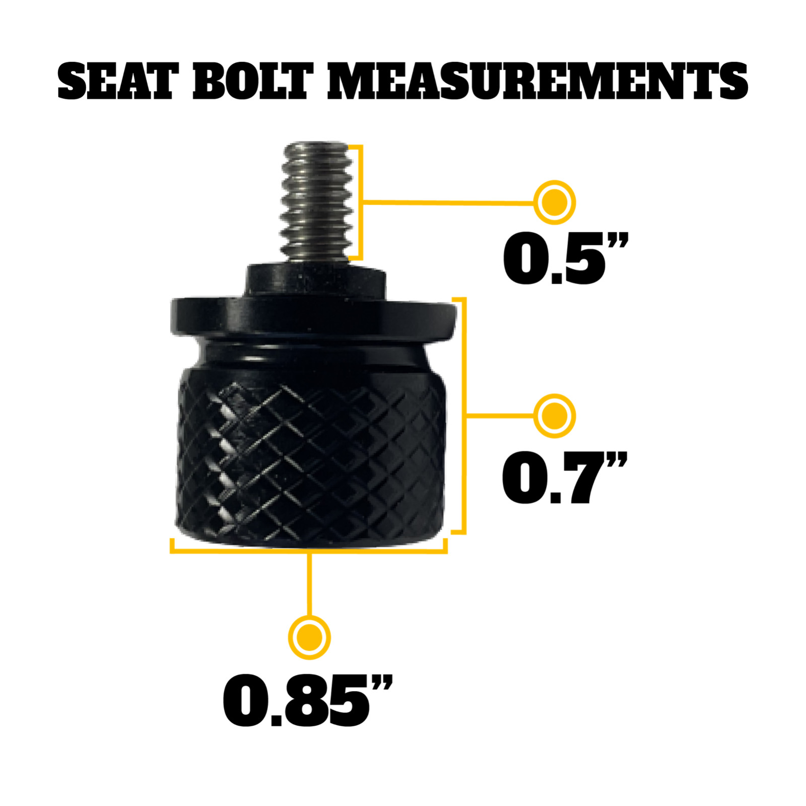Don't Fuckin' Die Large Knurled Seat Bolt / Screw For Harley Davidson 1996-2024+