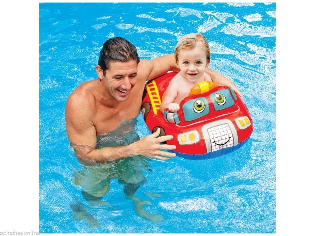 NEW! Intex Fire Truck Boat Float Pool Cruiser Kids Ride-On Inflatable FREE SHIP!