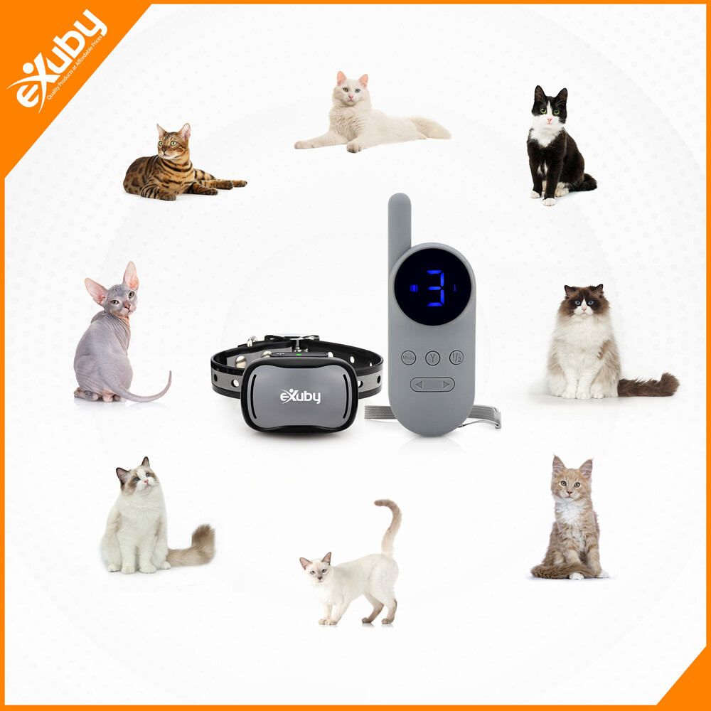 eXuby - Gentle Cat Shock Collar w/Remote & Bell - Designed for Training Cats