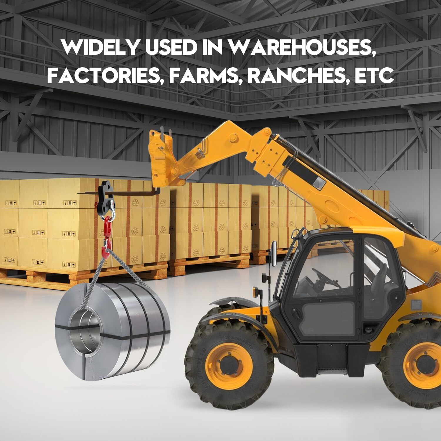 Forklift Lifting Hook,Fork Lift Attachment,Load 6600Lbs,Forklift Lifting Hoist