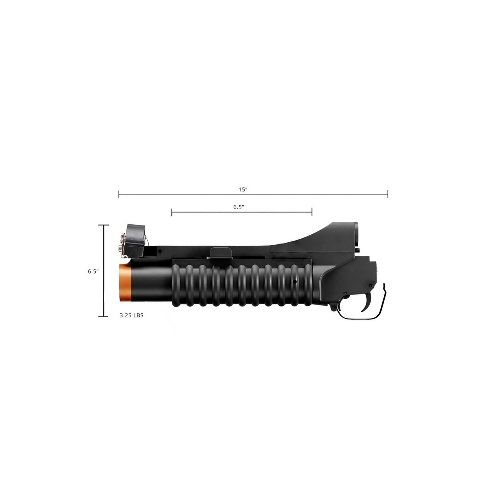 Goldenball Double Bell M203 Short Airsoft Gas Launcher (Color: Black)