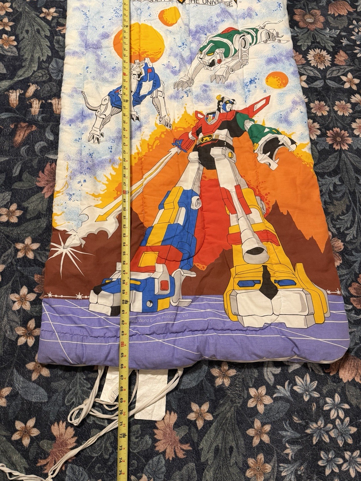 Vintage 1984 Voltron Sleeping Bag World Events Productions W.E.P. 1980's Slumber